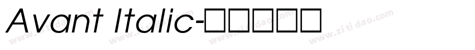 Avant Italic字体转换